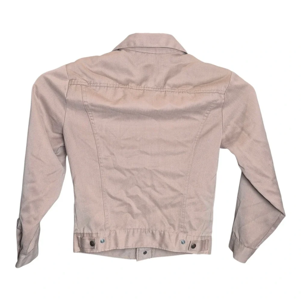VTG Levi's Tan Work Jacket Trucker Style Button Front Men's 38 Small‎ - Picture 3 of 7